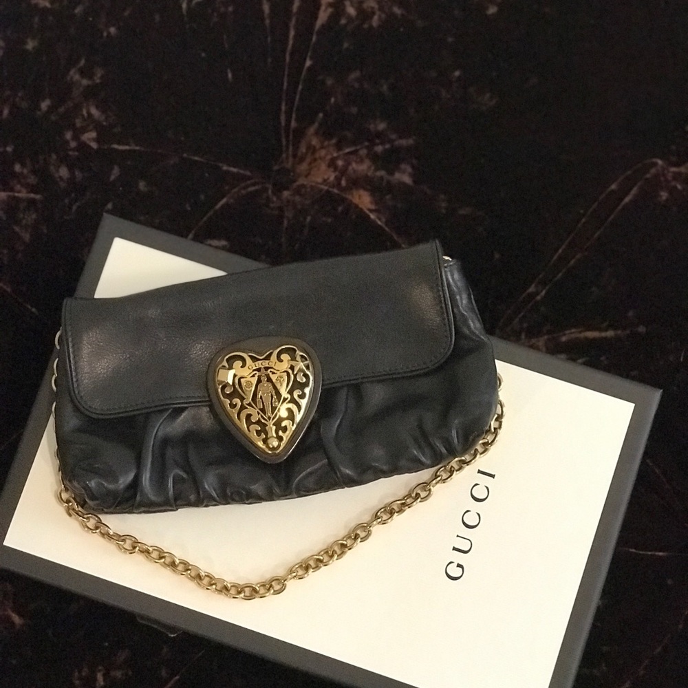 Authentic Gucci Handbag black/gold